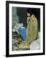 "Refugee Thanksgiving", November 27,1943-Norman Rockwell-Framed Giclee Print