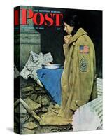 "Refugee Thanksgiving" Saturday Evening Post Cover, November 27,1943-Norman Rockwell-Stretched Canvas