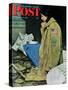 "Refugee Thanksgiving" Saturday Evening Post Cover, November 27,1943-Norman Rockwell-Stretched Canvas