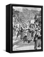 Refugees Flee War in Armenia 1897-Chris Hellier-Framed Stretched Canvas