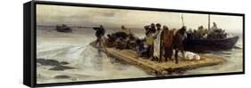 Refugees from Aquileia-Domenico Morelli-Framed Stretched Canvas