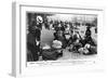 Refugees from the North Waiting for a Guide to Find Them Lodgings, Paris, World War I, 1914-1918-null-Framed Giclee Print