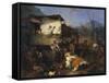 Refugees from Village Fire, 1851-Domenico Induno-Framed Stretched Canvas