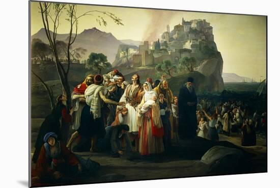 Refugees of Parga, 1826-1831-Francesco Hayez-Mounted Giclee Print