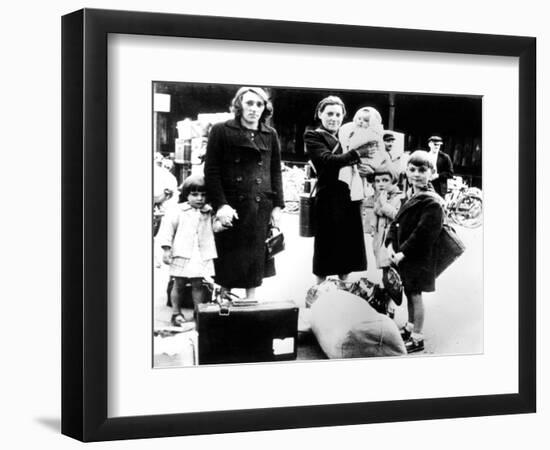 Refugees with their Belongings, German-Occupied Paris, July 1940-null-Framed Giclee Print