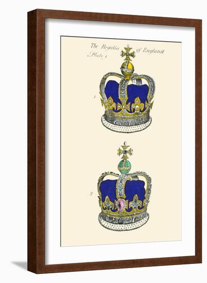 Regalia of England - Crowns-Hugh Clark-Framed Art Print