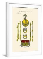 Regalia of England - Staffs, Scepters, Orb, Coronation, Rings, and Circle-Hugh Clark-Framed Art Print