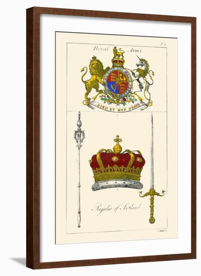 Regalia of Scotland - Arms, Staff, Sword and Crown-Hugh Clark-Framed Art Print