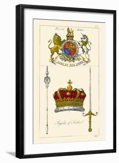 Regalia of Scotland - Arms, Staff, Sword and Crown-Hugh Clark-Framed Art Print