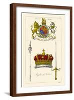 Regalia of Scotland - Arms, Staff, Sword and Crown-Hugh Clark-Framed Art Print