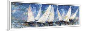 Regata verso sera-Luigi Florio-Framed Art Print