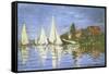 Regates a Argenteuil-Claude Monet-Framed Stretched Canvas