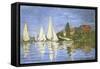 Regates a Argenteuil-Claude Monet-Framed Stretched Canvas