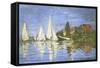 Regates a Argenteuil-Claude Monet-Framed Stretched Canvas