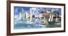 Regates Dans le Port de Trouville-Raoul Dufy-Framed Art Print