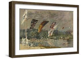 Regatta a Molesey, c.1874-Alfred Sisley-Framed Giclee Print