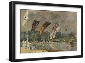 Regatta a Molesey, c.1874-Alfred Sisley-Framed Giclee Print
