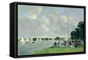 Regatta at Argenteuil, 1866-Eugène Boudin-Framed Stretched Canvas