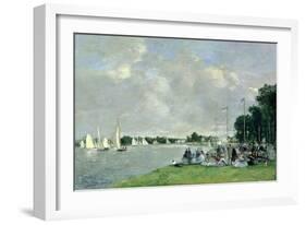 Regatta at Argenteuil, 1866-Eugène Boudin-Framed Giclee Print