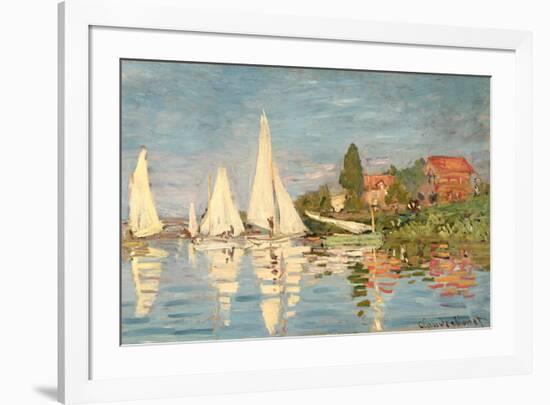 Regatta at Argenteuil, C.1872-Claude Monet-Framed Giclee Print