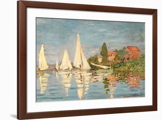 Regatta at Argenteuil, C.1872-Claude Monet-Framed Giclee Print