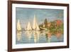 Regatta at Argenteuil, C.1872-Claude Monet-Framed Giclee Print