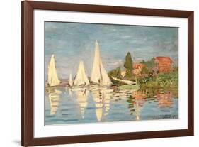 Regatta at Argenteuil, C.1872-Claude Monet-Framed Giclee Print