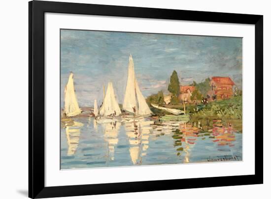 Regatta at Argenteuil, C.1872-Claude Monet-Framed Giclee Print