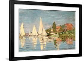 Regatta at Argenteuil, C.1872-Claude Monet-Framed Giclee Print