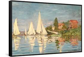 Regatta at Argenteuil, C.1872-Claude Monet-Framed Stretched Canvas