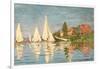 Regatta at Argenteuil, C.1872-Claude Monet-Framed Giclee Print