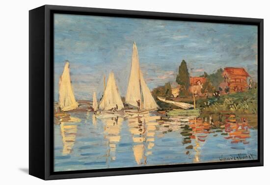 Regatta at Argenteuil, Monet Claude, 1872. Musee d'Orsay, Paris, France.-Claude Monet-Framed Stretched Canvas