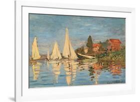 Regatta at Argenteuil, Monet Claude, 1872. Musee d'Orsay, Paris, France.-Claude Monet-Framed Art Print