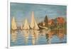 Regatta at Argenteuil, Monet Claude, 1872. Musee d'Orsay, Paris, France.-Claude Monet-Framed Art Print