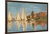 Regatta at Argenteuil, Monet Claude, 1872. Musee d'Orsay, Paris, France.-Claude Monet-Framed Art Print