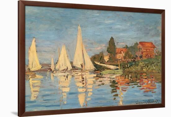 Regatta at Argenteuil, Monet Claude, 1872. Musee d'Orsay, Paris, France.-Claude Monet-Framed Art Print