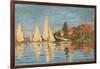 Regatta at Argenteuil, Monet Claude, 1872. Musee d'Orsay, Paris, France.-Claude Monet-Framed Art Print