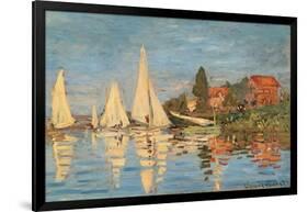 Regatta at Argenteuil, Monet Claude, 1872. Musee d'Orsay, Paris, France.-Claude Monet-Framed Art Print