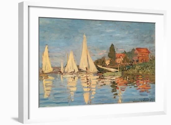 Regatta at Argenteuil, Monet Claude, 1872. Musee d'Orsay, Paris, France.-Claude Monet-Framed Art Print