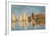 Regatta at Argenteuil, Monet Claude, 1872. Musee d'Orsay, Paris, France.-Claude Monet-Framed Art Print