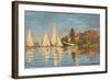 Regatta at Argenteuil, Monet Claude, 1872. Musee d'Orsay, Paris, France.-Claude Monet-Framed Art Print