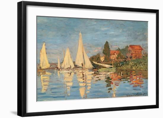 Regatta at Argenteuil, Monet Claude, 1872. Musee d'Orsay, Paris, France.-Claude Monet-Framed Art Print