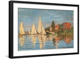 Regatta at Argenteuil, Monet Claude, 1872. Musee d'Orsay, Paris, France.-Claude Monet-Framed Art Print