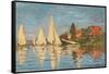 Regatta at Argenteuil, Monet Claude, 1872. Musee d'Orsay, Paris, France.-Claude Monet-Framed Stretched Canvas