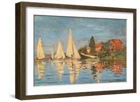 Regatta at Argenteuil, Monet Claude, 1872. Musee d'Orsay, Paris, France.-Claude Monet-Framed Art Print