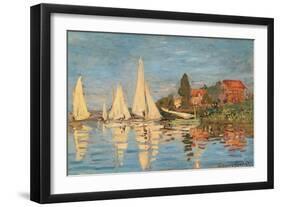 Regatta at Argenteuil, Monet Claude, 1872. Musee d'Orsay, Paris, France.-Claude Monet-Framed Art Print