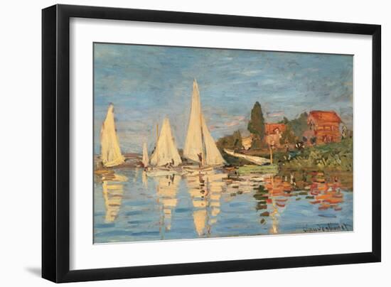 Regatta at Argenteuil, Monet Claude, 1872. Musee d'Orsay, Paris, France.-Claude Monet-Framed Art Print