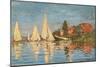 Regatta at Argenteuil, Monet Claude, 1872. Musee d'Orsay, Paris, France.-Claude Monet-Mounted Art Print