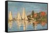 Regatta at Argenteuil, Monet Claude, 1872. Musee d'Orsay, Paris, France.-Claude Monet-Framed Stretched Canvas