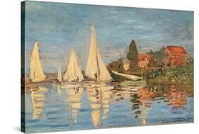 Regatta at Argenteuil, Monet Claude, 1872. Musee d'Orsay, Paris, France.-Claude Monet-Stretched Canvas